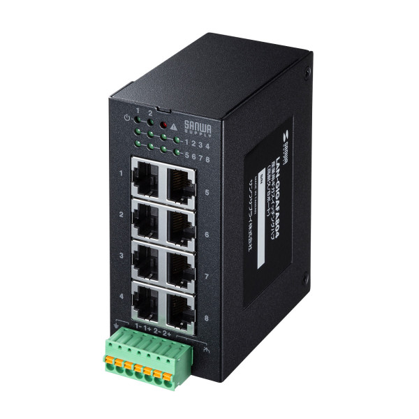 【LAN-GIGAFA804】サンワサプライ　産業用ギガスイッチングハブ(高耐久/8ポート）