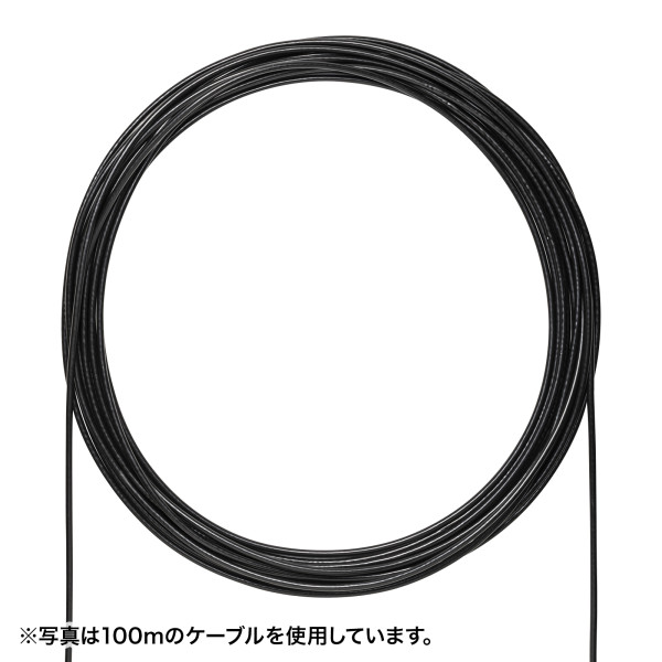 【KB-T6AWP-CB300BK】サンワサプライ　屋外用防水カテゴリ6A LANケーブルのみ
