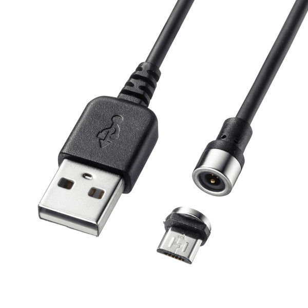 【KU-MMG1】サンワサプライ　Magnet脱着式microUSBケーブル１ｍ
