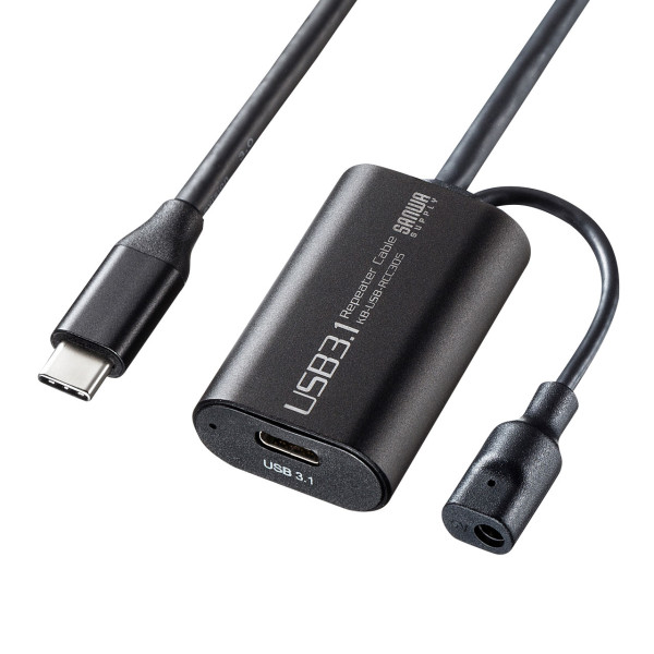 【KB-USB-RCC305】サンワサプライ　5m延長USB3.1 Type C-Type Cアクティブリピーターケーブル