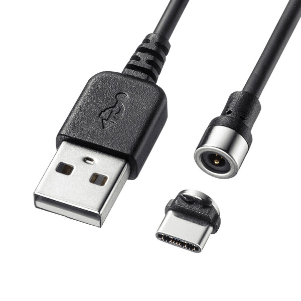 【KU-MMGCA1K】サンワサプライ　Magnet脱着式USB Type-Cケーブル　1ｍ