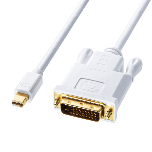 【KC-MDPDVA20】サンワサプライ　ミニDisplayPort-DVI変換ケーブル　2m