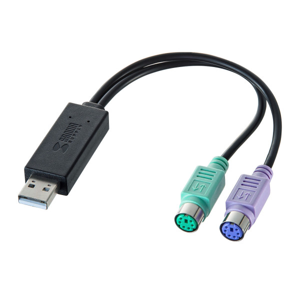 【USB-CVPS6】サンワサプライ　USB-PS/2変換コンバータ