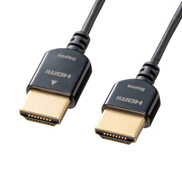 【KM-HD20-SSSA50】サンワサプライ　イーサネット対応ハイスピードHDMIアクテケーブル 5m  超ごく細ケーブル