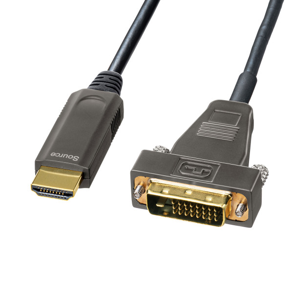 【KM-HD21-FB100】サンワサプライ　HDMI-DVI AOC(光ファイバ）ケーブル 10m