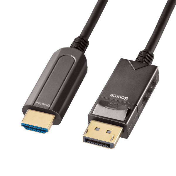 【KC-DPHDFB200】サンワサプライ　DisplayPort-HDMI変換光ファイバーケーブル　20m