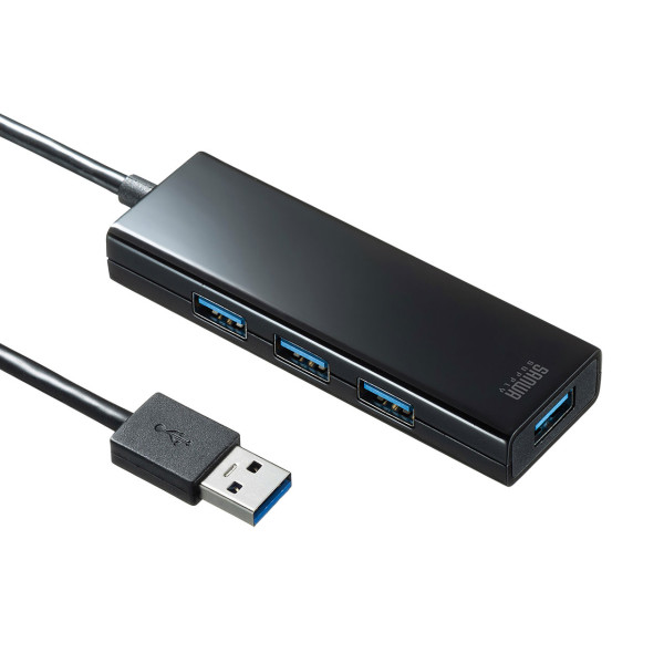 【USB-3H420BK】サンワサプライ　急速充電ポート付きUSB3.1 Gen1 ハブ