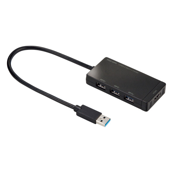 【USB-3H332BK】サンワサプライ　HDMIポート搭載 USB3.2Gen1 3ポートハブ