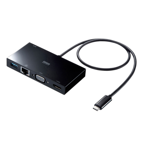 【USB-3TCH30BK】サンワサプライ　USB Type-Cモバイルドッキングステーション