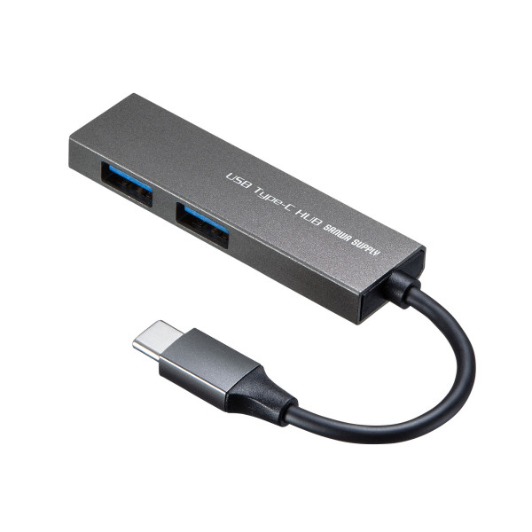 【USB-3TCH24SN】サンワサプライ　USB Type-C 2ポートスリムハブ