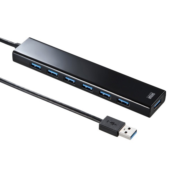 【USB-3H703BKN】サンワサプライ　急速充電ポート付きUSB3.2Gen1 7ポートハブ