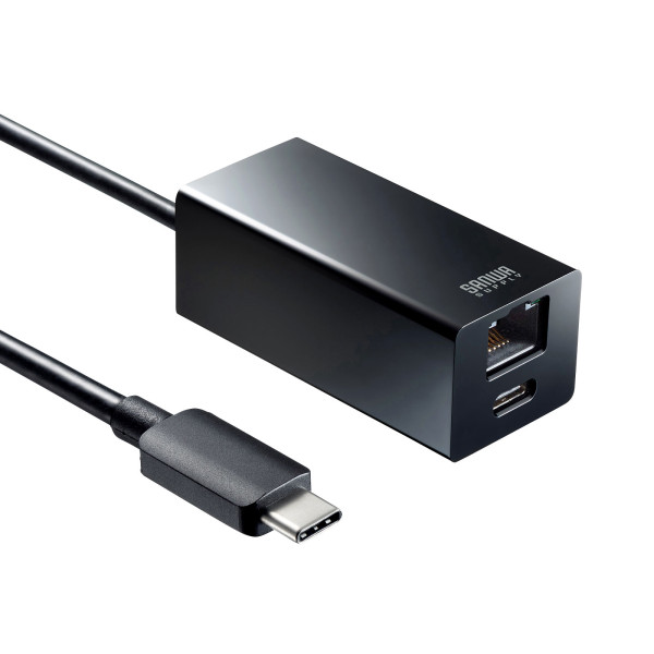 【USB-3TCH32BK】サンワサプライ　USB Type-Cハブ付き ギガビットLANアダプタ