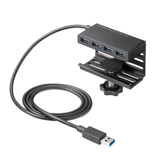 【USB-3H434BK】サンワサプライ　クランプ固定式 USB3.2 Gen1 ハブ