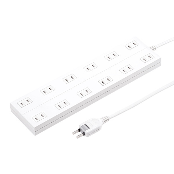 【TAP-2312-3W】サンワサプライ　電源タップ　2P 12個口 ACアダプタ対応 マグネット付