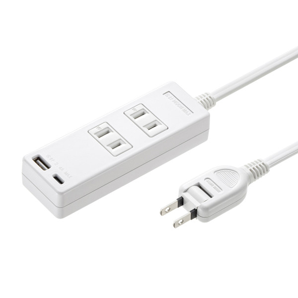 【TAP-B101UC-2W】サンワサプライ　USB充電機能付きタップ Type-C搭載