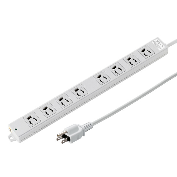 【TAP-K8SP-3】サンワサプライ　工事物件雷ガードタップ（3P抜け止め・マグネット付・8個口・3m）