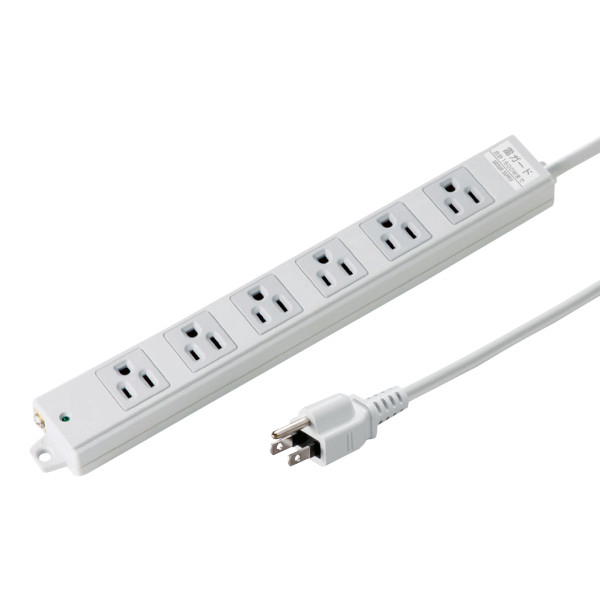 【TAP-K6NSP-3】サンワサプライ　工事物件雷ガードタップ（3P・マグネット付・6個口・3m）
