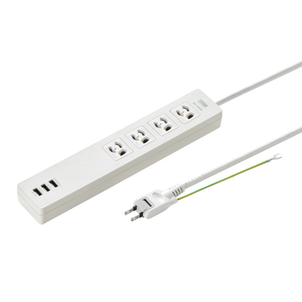 【TAP-F37U-2】サンワサプライ　USB充電機能付きタップ