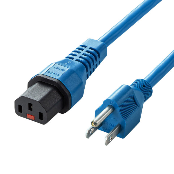 【APW12-515C13LK01BL】サンワサプライ　抜け防止ロック電源コード