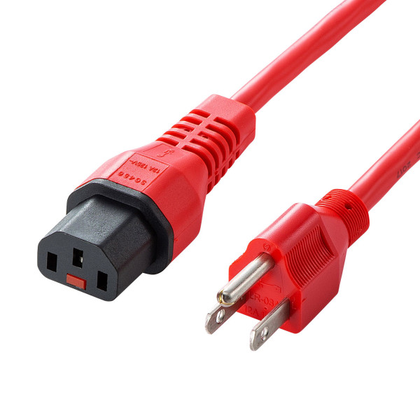 【APW12-515C13LK02R】サンワサプライ　抜け防止ロック電源コード