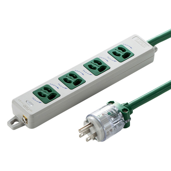 【TAP-HPM4-3G】サンワサプライ　医用接地プラグ付き電源タップ