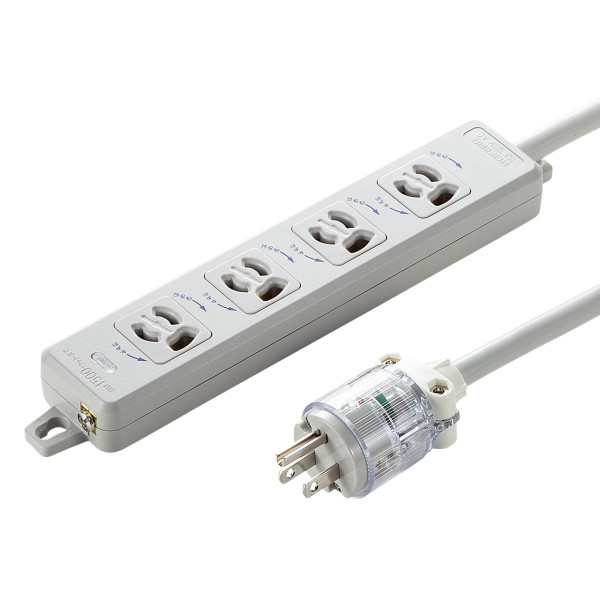【TAP-HPM4-5W】サンワサプライ　医用接地プラグ付き電源タップ