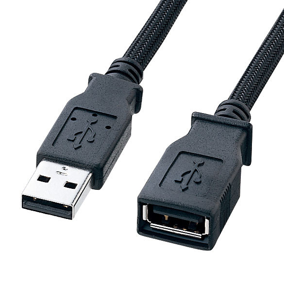【KU20-NM20ENK】サンワサプライ　ナイロンメッシュUSB2.0ケーブル