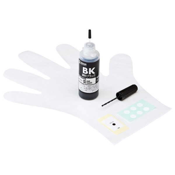 【INK-C340B60S】サンワサプライ　詰め替えインクBC-340用