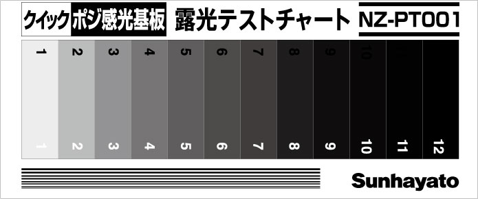 【NZ-PT001】サンハヤト クイックポジ感光基板用露光テストチャート
