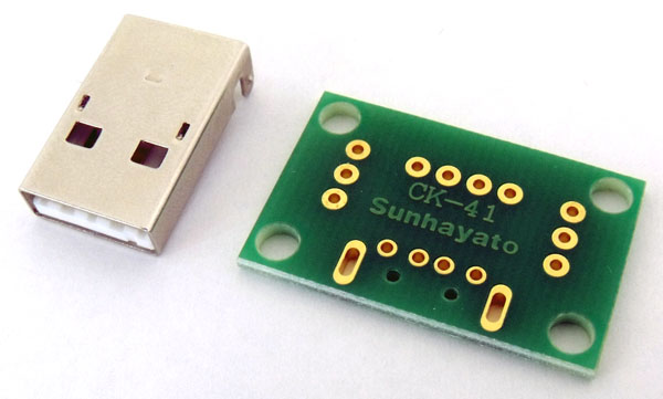 【CK-41】サンハヤト USB用変換基板（USB2.0　Aタイプ／オス）