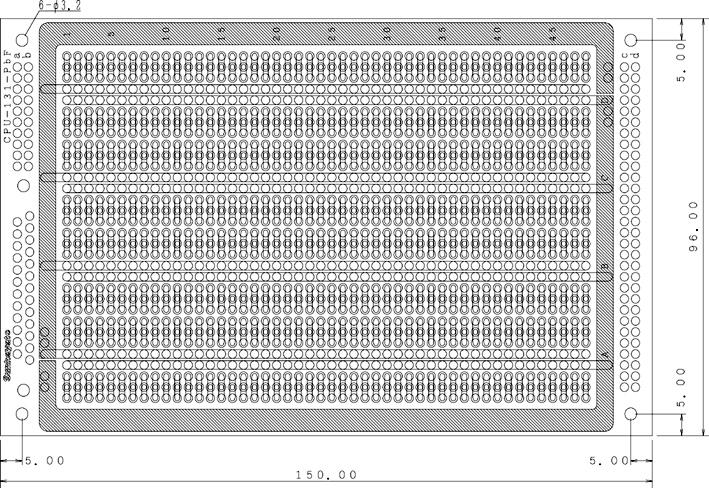 【CPU-131-PBF】サンハヤト ユニバーサル基板・基板用機材
