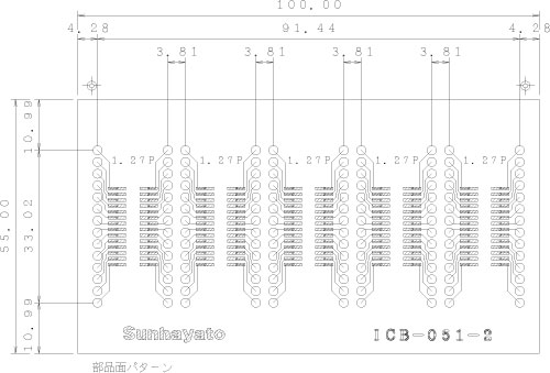 【ICB-051-2】サンハヤト ユニバーサル基板・基板用機材