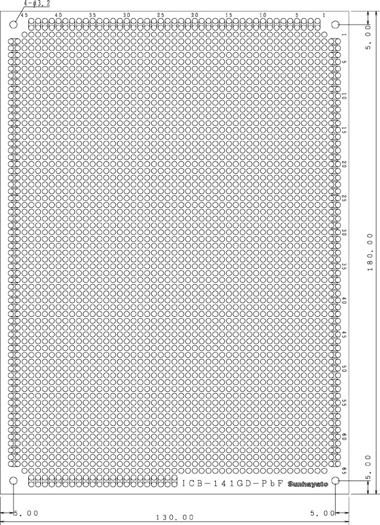 【ICB-141GD-PBF】サンハヤト ユニバーサル基板・基板用機材