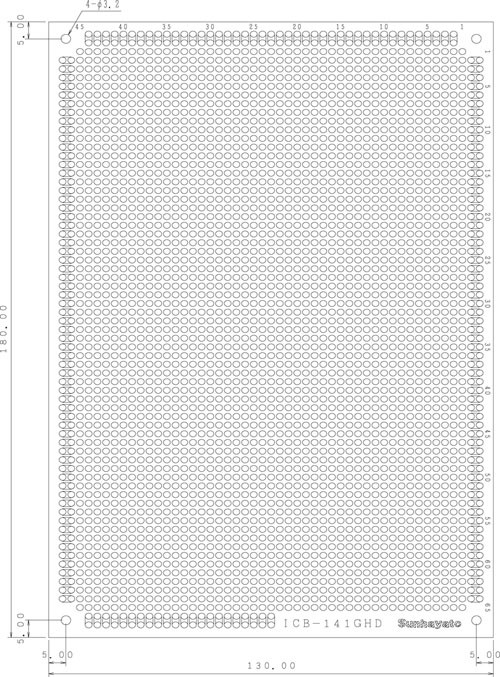 【ICB-141GHD】サンハヤト ユニバーサル基板・基板用機材