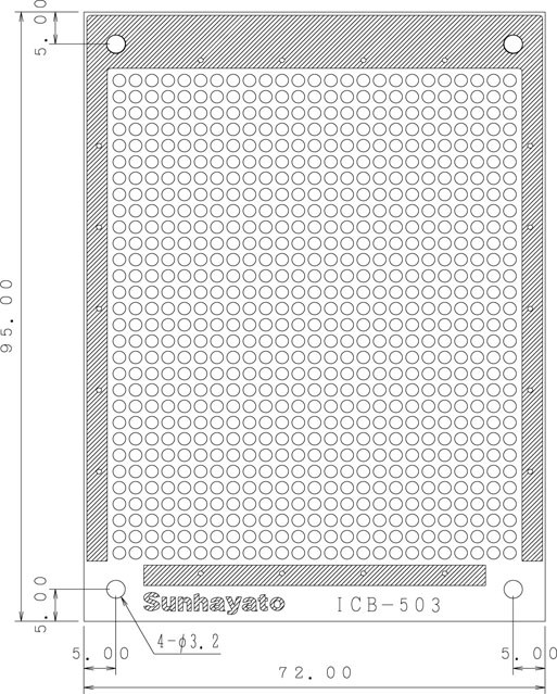 【ICB-503】サンハヤト ユニバーサル基板・基板用機材