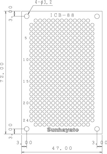 【ICB-88】サンハヤト ユニバーサル基板・基板用機材