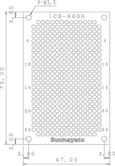 【ICB-88GH】サンハヤト ユニバーサル基板・基板用機材