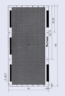 【ICB-502H】サンハヤト ユニバーサル基板（ガラスコンポジット両面／95×190×1.6t）