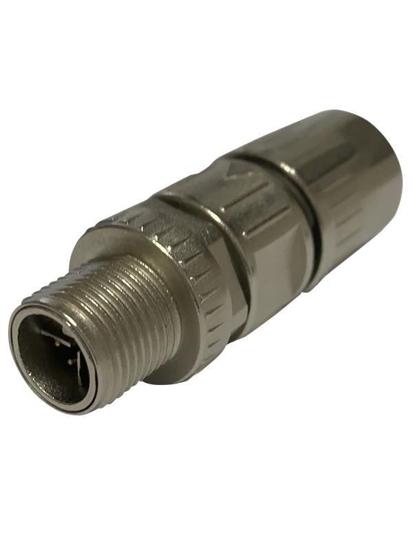 【JL0210C130100】日本テレガートナー M12-X coded cable plug AWG 23-26