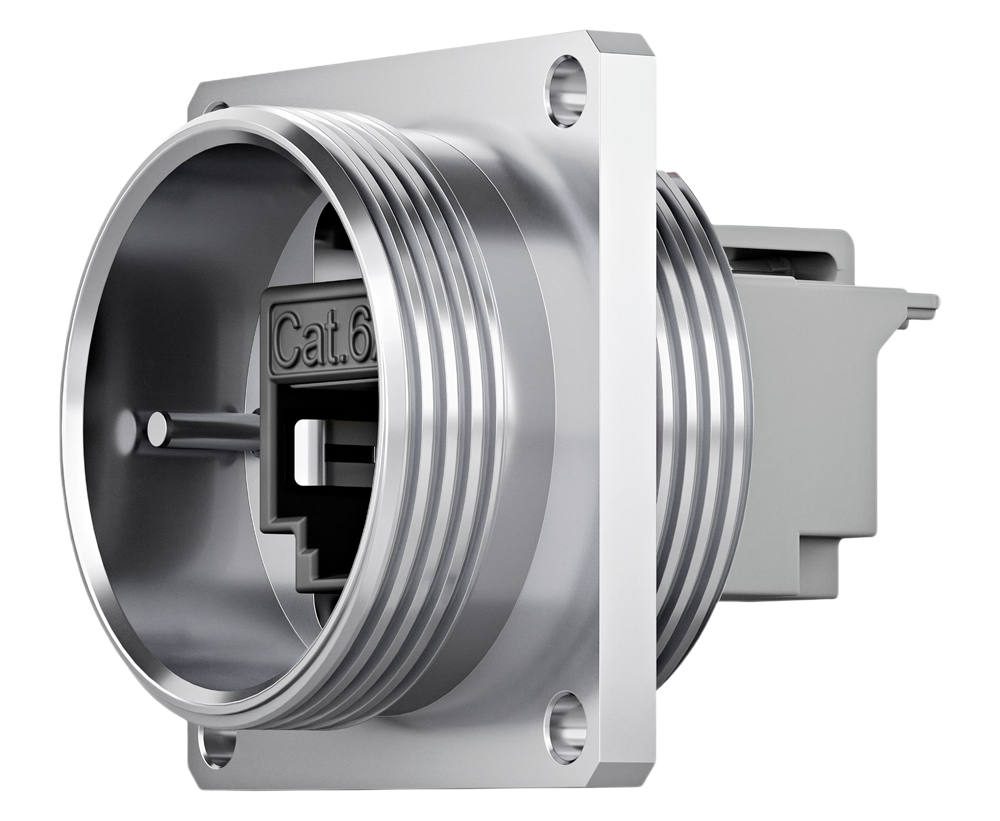 【J60020A0003】日本テレガートナー TOC plug set IP69K MFP8 T568B Cat.6A stainless steel 1.4404
