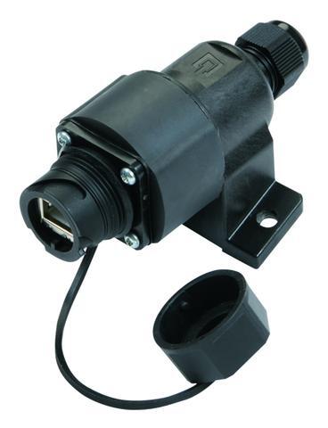 【J80023A0017】日本テレガートナー STX V1 surface mounting outlet RJ45 jack B Cat.6A (ISO/IEC)