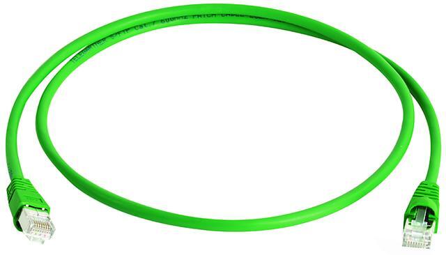 【L00000A0073】日本テレガートナー S/FTP patch cord Cat.6A 0.5m green