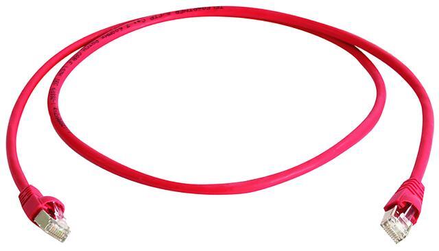 【L00000A0074】日本テレガートナー S/FTP patch cord Cat.6A 0.5m red