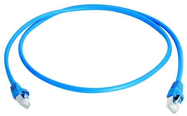 【L00000A0075】日本テレガートナー S/FTP patch cord Cat.6A 0.5m blue