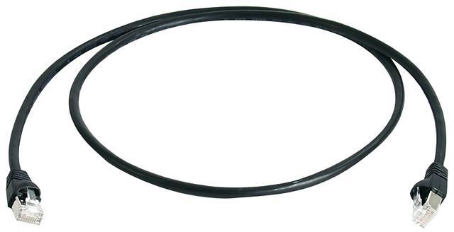 【L00000A0077】日本テレガートナー S/FTP patch cord Cat.6A 0.5m black