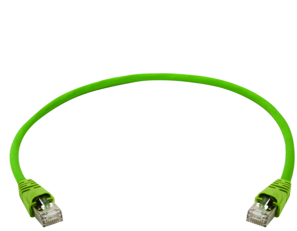 【L00000A0138】日本テレガートナー SF/UTP patch cord Cat.5e 1.0m green