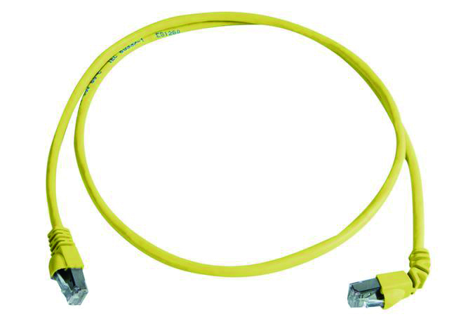【L00000A0199】日本テレガートナー S/FTP patch cord Cat.6A 1x90 0.5m yellow