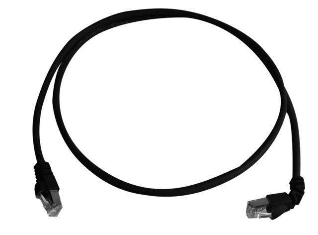 【L00000A0201】日本テレガートナー S/FTP patch cord Cat.6A 1x90 0.5m black