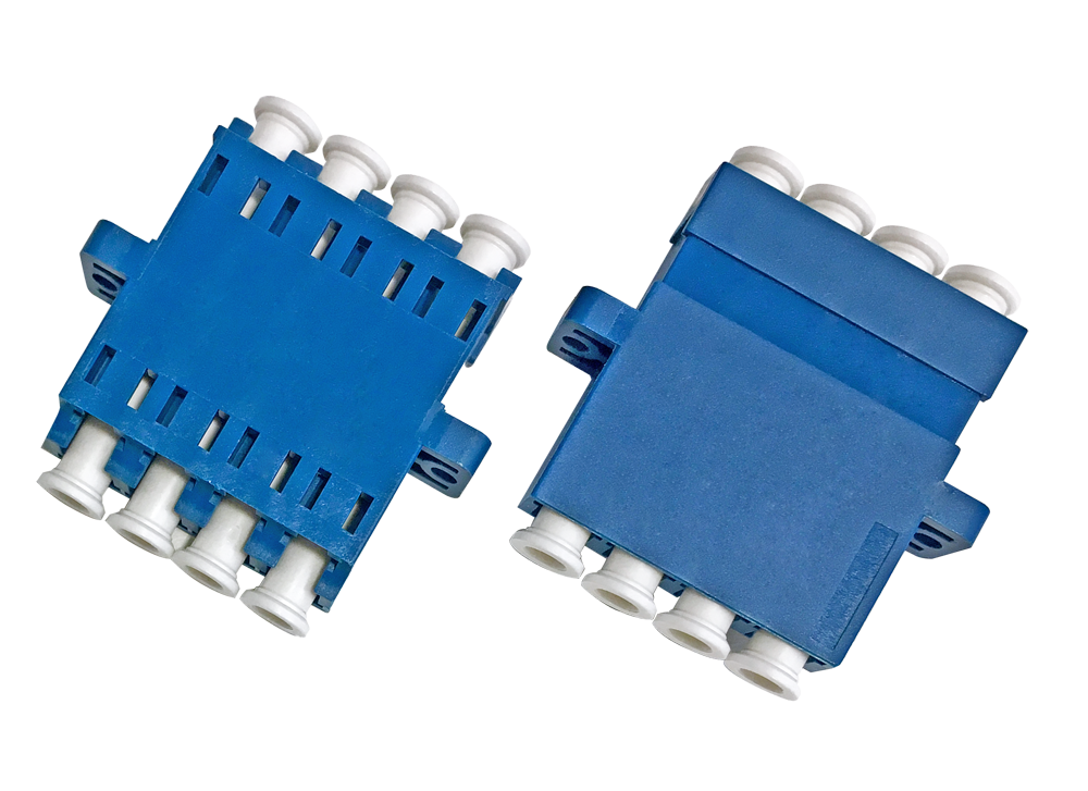 【JT1700H0210】日本テレガートナー LC4連ｱﾀﾞﾌﾟﾀ ﾌﾗﾝｼﾞあり ﾊﾞﾈなし 青