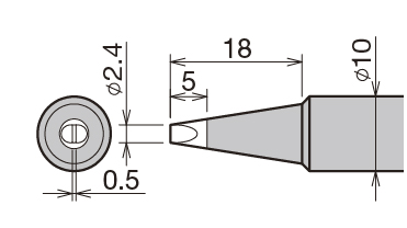 【PX-48RT-2.4D】太洋電機産業(goot)　 替こて先　PX-480用　封紙